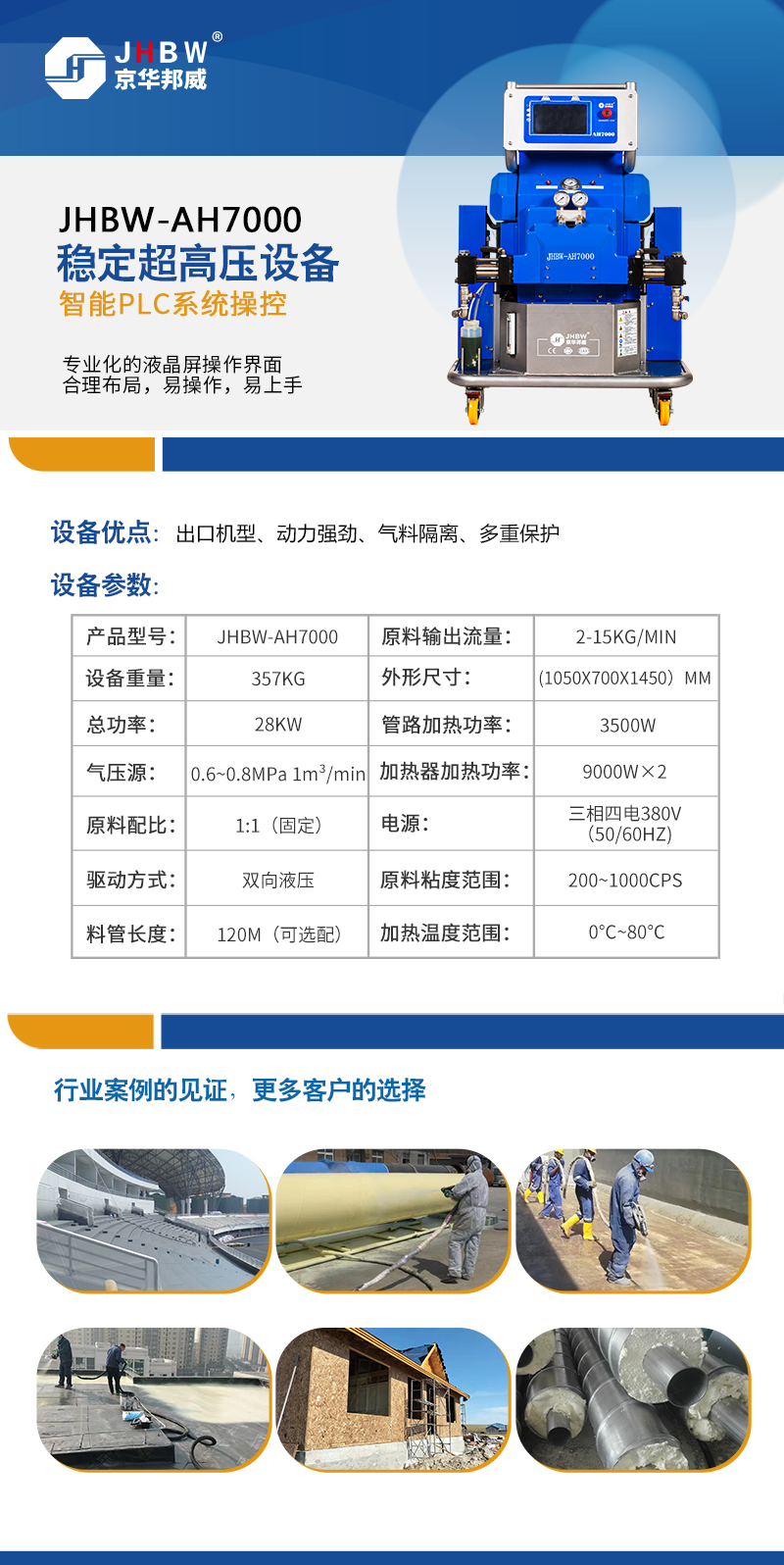 穩定超高壓聚氨酯聚脲設備AH7000 穩定超高壓聚氨酯聚脲設備AH7000